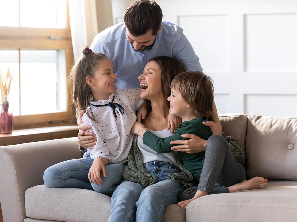 familia abrazo